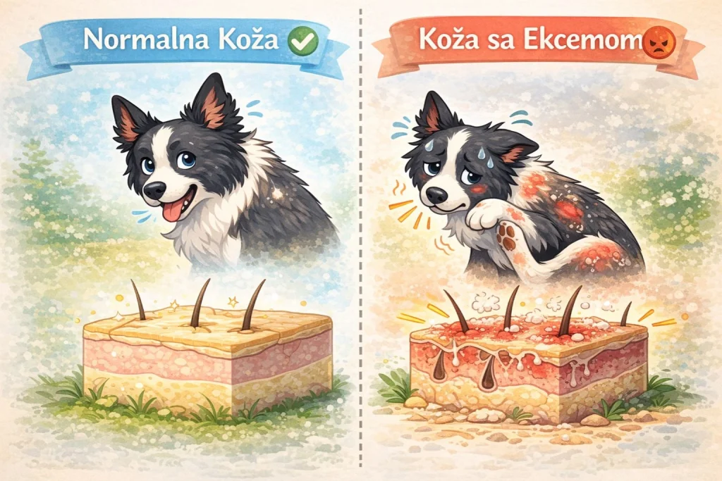 Ekcem kod pasa slika 2
